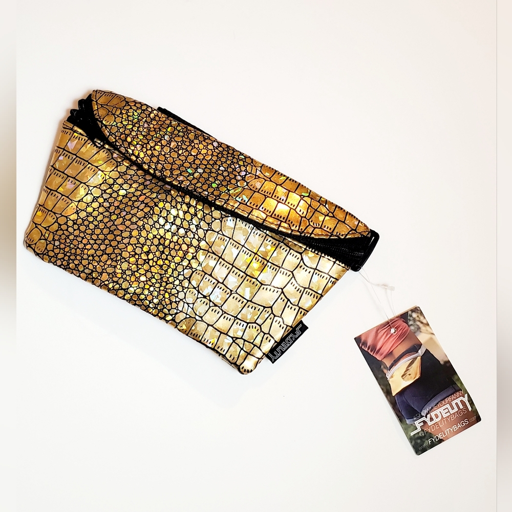 Fydelity Metallic Gold Mystical Adjustable Adult Unisex Fanny Pack